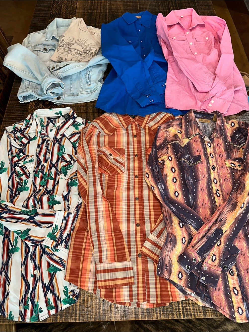 Women’s size Small Performance Arena lot of 7 Wrangler/ Jean jacket